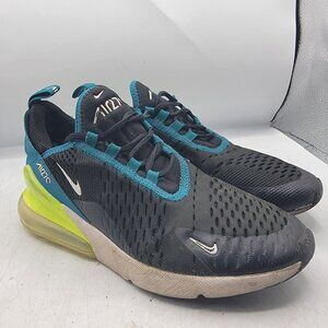 Nike Air Max 270 GS Kids 5.5Y Black White Bright Spruce Sneaker Shoes 943345-026